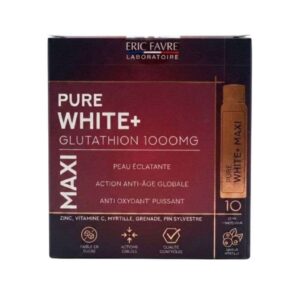Eric Favre Pure White+ Maxi Glutathion 1 000 mg – 10 shots de 25 ml