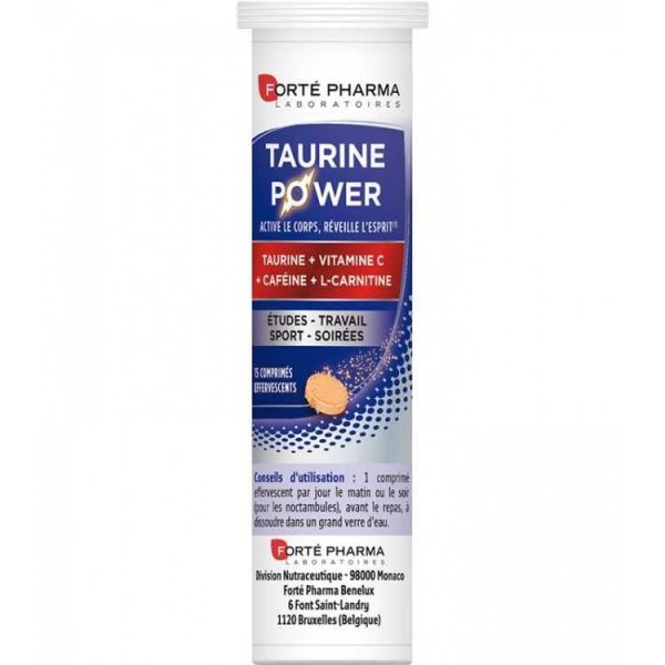 Forté Pharma Taurine Power – 15 comprimés effervescents