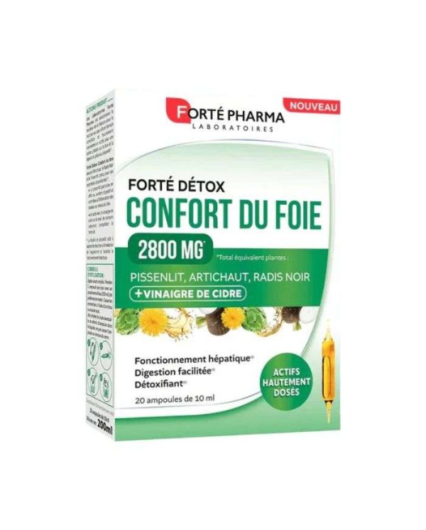Forté Pharma Forté Détox Confort du Foie 2800 mg – 20 ampoules