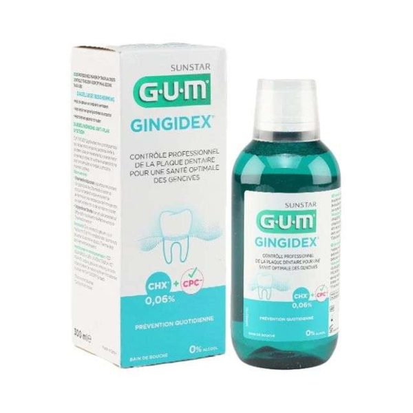 GUM Bain de Bouche Gingidex 0.06 CHX – 300 ml