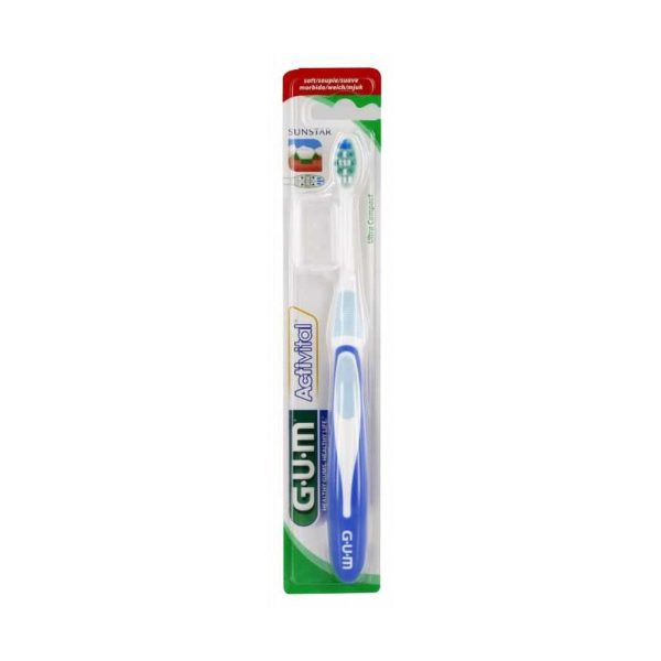 GUM Brosse à Dents Activital Souple avec Tete Silhouette – Réf. 585