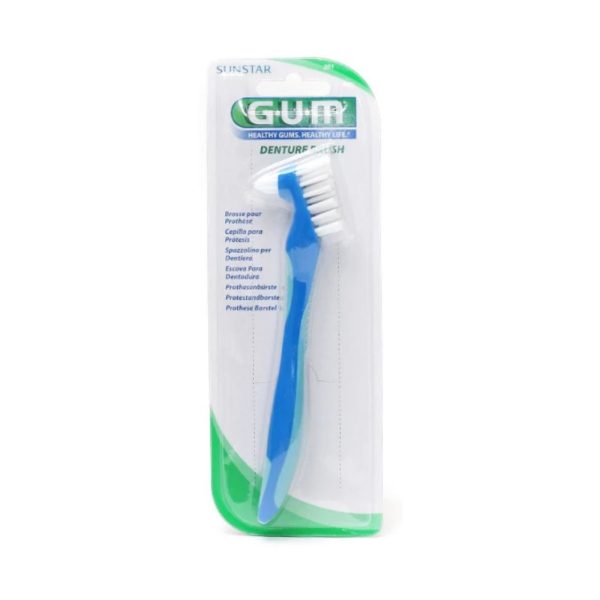 GUM Brosse à Dents Prothese Special Dentier avec 2 Tetes – Réf. 201