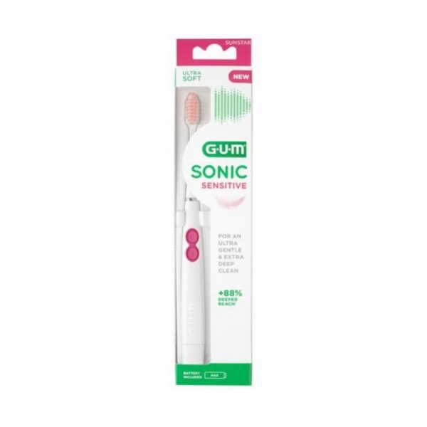 GUM Brosse à Dents Sonic Sensivital a Pile Brins Ultra Doux – Réf. 4101