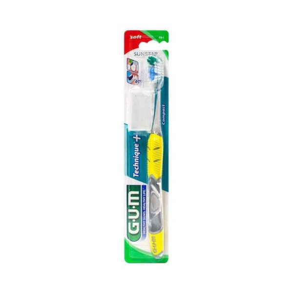 GUM Brosse à Dents Technique Souple Compacte – Réf. 491