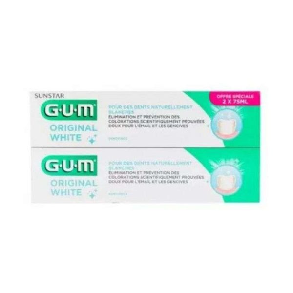 GUM Coffret Original White Lot de 2 Dentifrices
