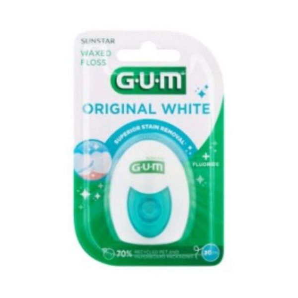 GUM Dentaire Original White Fils Dentaires Fluore et Anti Coloration – 30 m – Réf. 2040