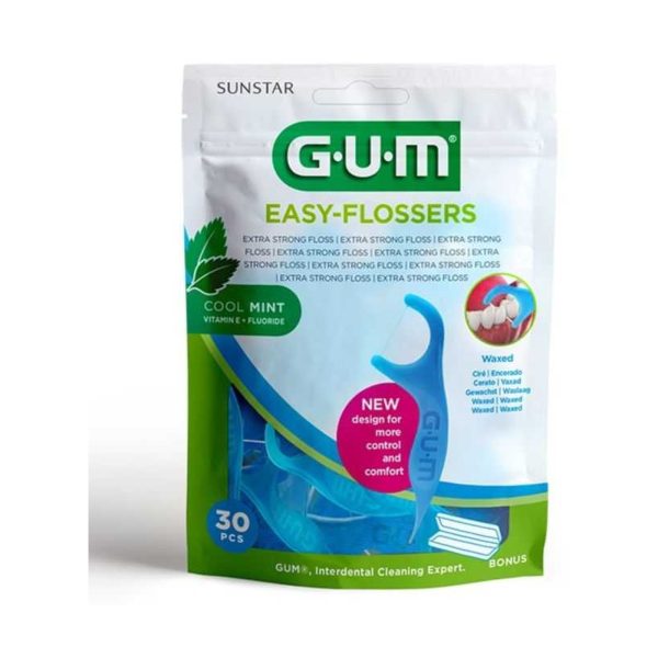 GUM Easy Flossers Menthole Cire20 Cure Dent+fil Pret a L'emploi – Réf. 890