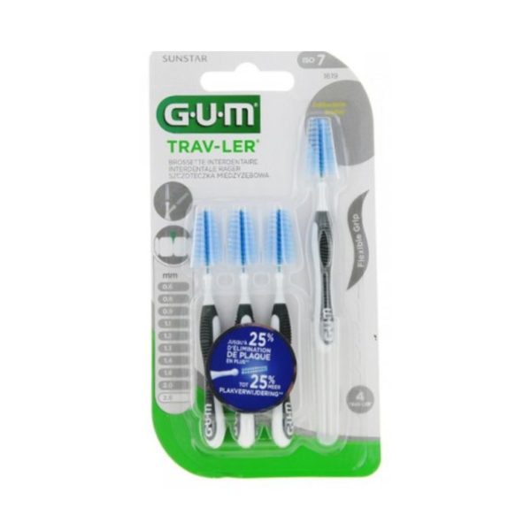 GUM Manche par avec Brossette Large 2.6mm – 4 unités – Réf. 1619