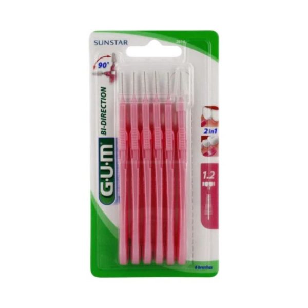 GUM Manche par avec Brossettes Fine 1.2 Mm – 6 unités – Réf. 2614