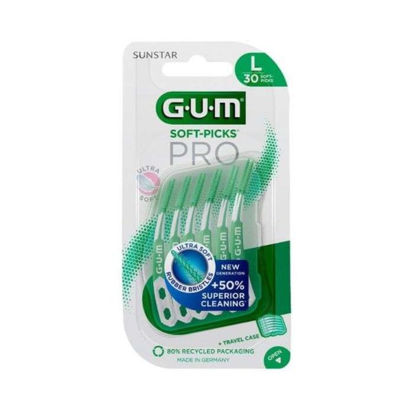 GUM Soft Picks Pro Souple Taille l Pack de 30