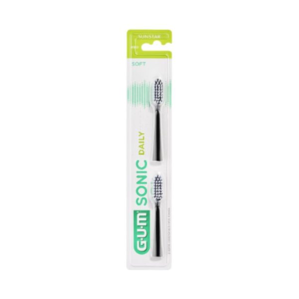 GUM Sonic Daily Soft 2 Tetes de Recharges – Réf. 4110