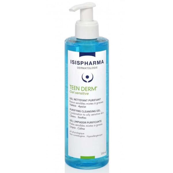 Isispharma Teen Derm Gel Sensitive Nettoyant – 250 ml