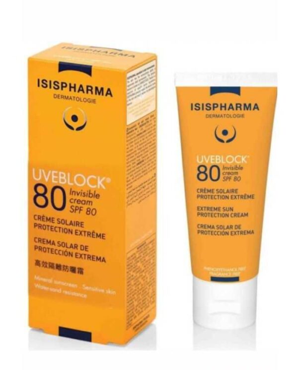 Isispharma Uveblock 80 Crème Solaire Invisible – 40 ml