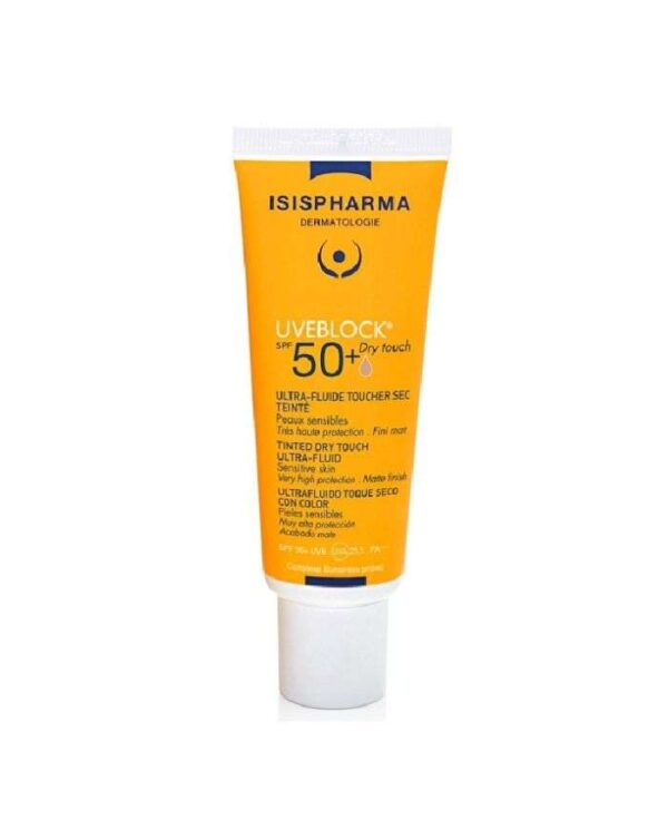 Isispharma Uveblock Dry Touch Fluide SPF 50+ Teinté Medium – 40 ml
