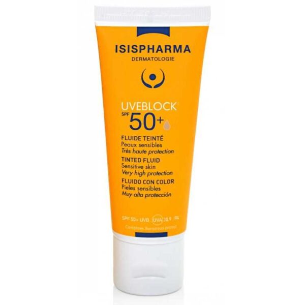 Isispharma Uveblock Fluide Solaire SPF 50+ Teinté Clair – 40 ml