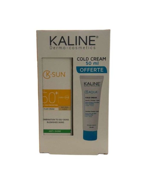 Kaline K-Sun Crème Fluide Teinte Naturelle Claire SPF 50+ + Cold Cream K-Aqua – 50 ml + 50 ml