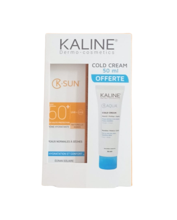 Kaline K-Sun Crème Hydratante Dorée SPF 50+ + Cold Cream K-Aqua – 50 ml + 50 ml