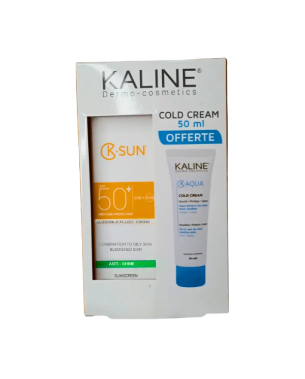 Kaline K-Sun Fluide Invisible Anti-Brillance SPF 50+ + Cold Cream K-Aqua – 50 ml + 50 ml