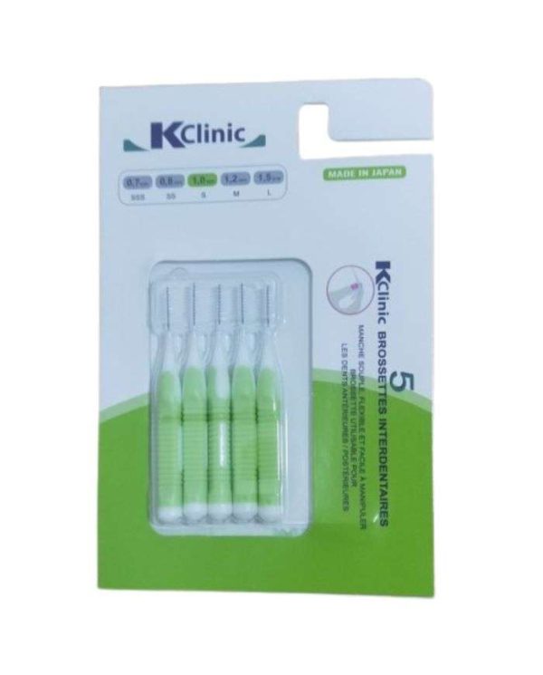 KIN KClinic Brossettes Interdentaires Vert 1,0 mm – 5 unités