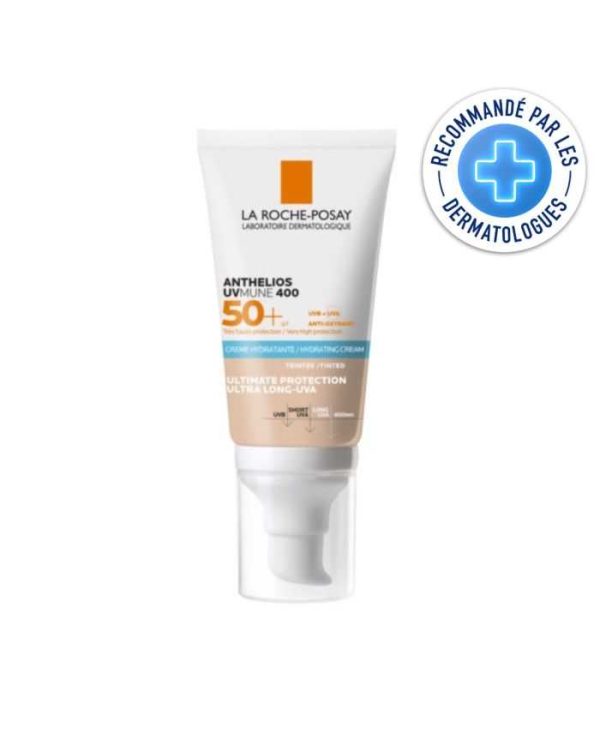 La Roche-Posay Anthelios UVmune 400 Crème Hydratante Teintée SPF 50+ – 50 ml + eau thermale 50 ml