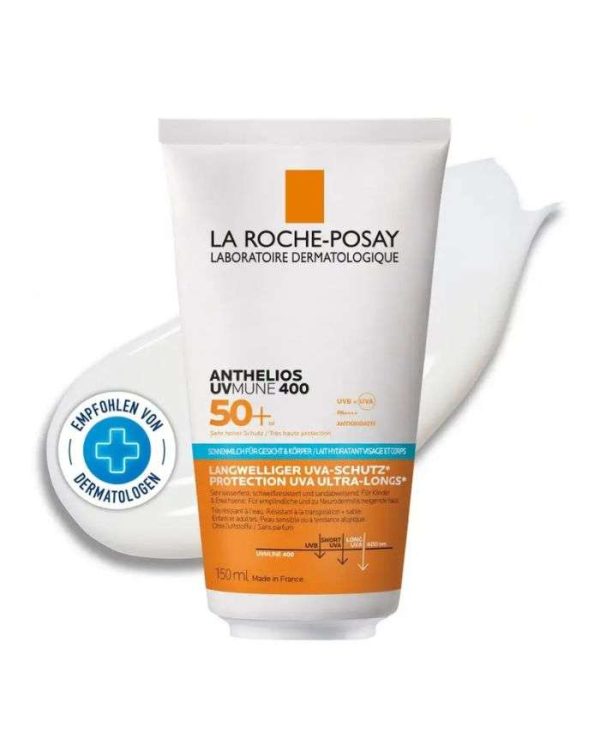 La Roche-Posay Anthelios UVmune 400 Lait Hydratant Visage et Corps SPF 50+ – 150 ml