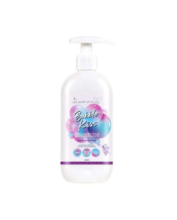 Les Secrets de Loly Soin Lavant Corps et Cheveux Bébé Bubble Kiss – 400 ml