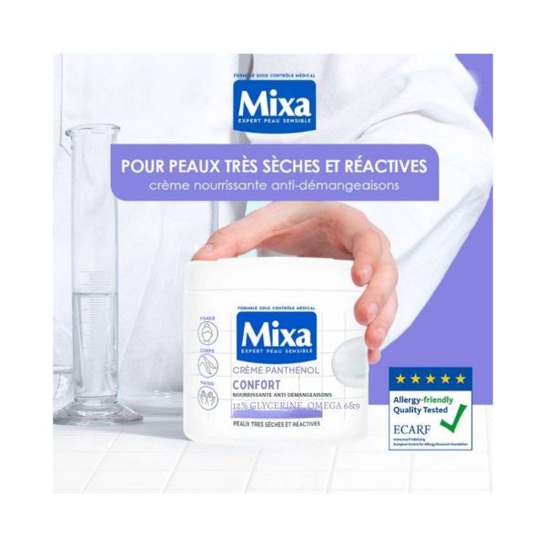 Mixa Crème Panthénol Confort Visage, Corps & Mains – 400 ml