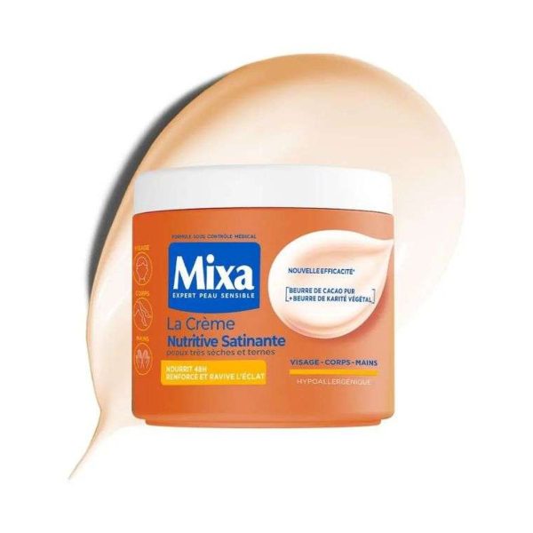 Mixa La Crème Nutritive Satinante Peaux Très Sèches et Ternes – 400 ml