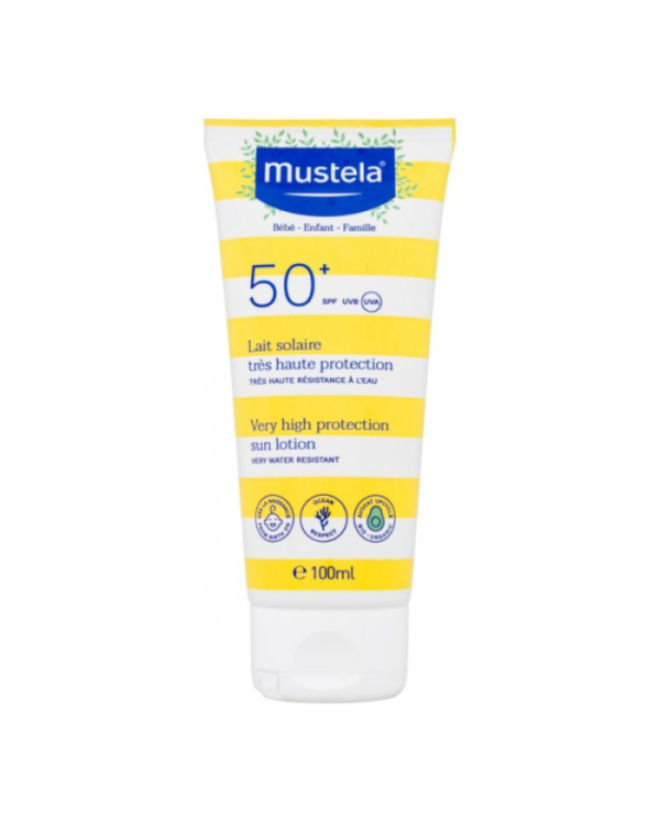Mustela Lait Solaire Très Haute Protection SPF 50+ – 100 ml