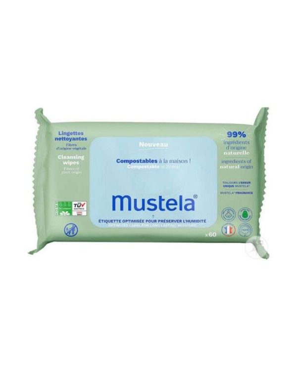Mustela Lingettes Nettoyantes – 60 lingettes