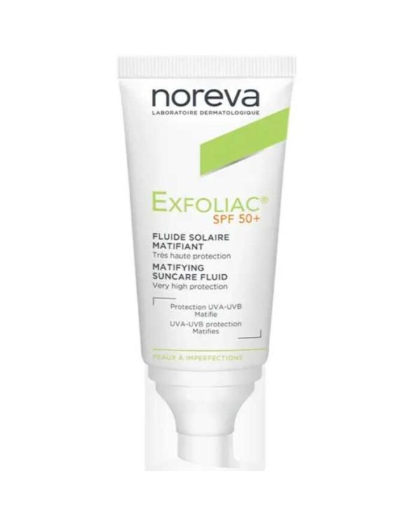 Noreva Exfoliac Fluide Solaire Matifiant SPF50+ – 40 ml
