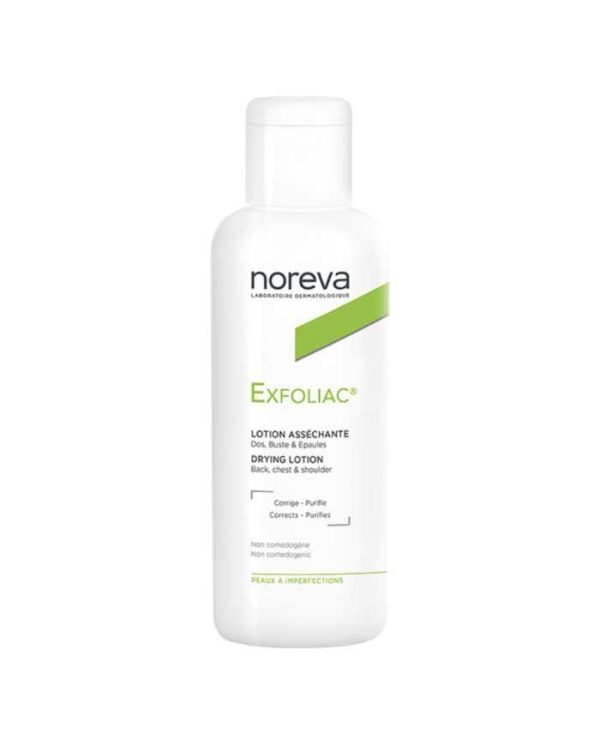Noreva Exfoliac Lotion Asséchante Dos, Buste et Épaules – 125 ml
