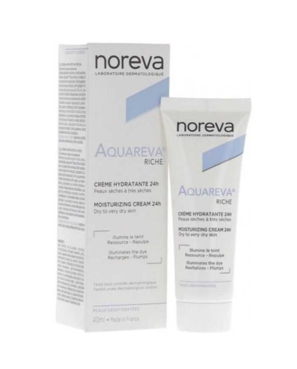 Noreva Offre Aquareva Crème Hydratante 24h Texture Riche 40 ml + Crème Mains