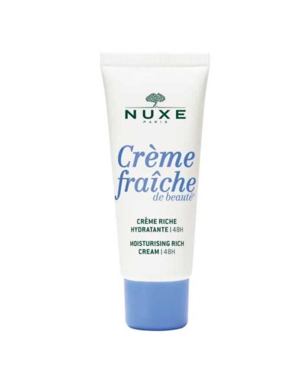 Nuxe Crème Fraîche de Beauté Crème Riche Hydratante 48 h Peau Sèche – 30 ml