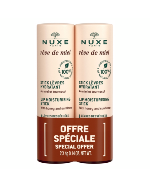 Nuxe Rêve de Miel Stick Lèvres Hydratant – 2 × 4 g