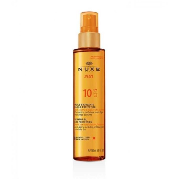 Nuxe Sun Huile Bronzante Faible Protection SPF 10 – 150 ml