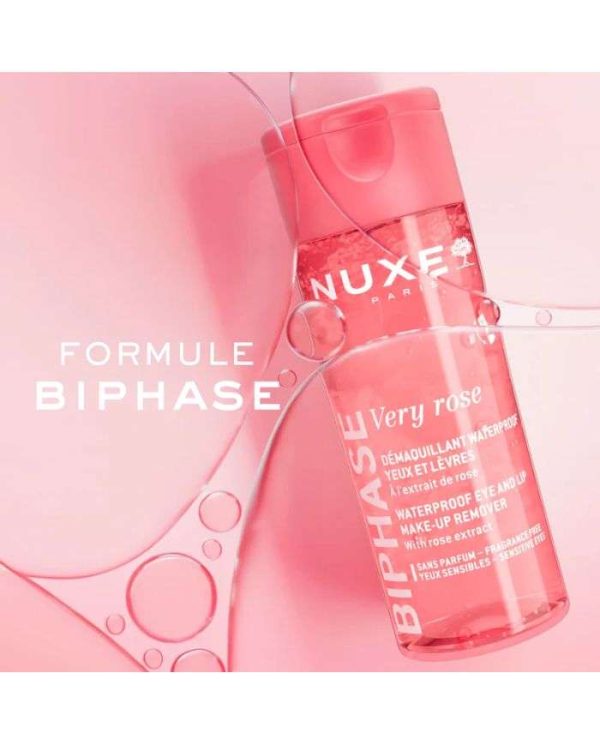Nuxe Very Rose Démaquillant Waterproof Yeux et Lèvres – 100 ml