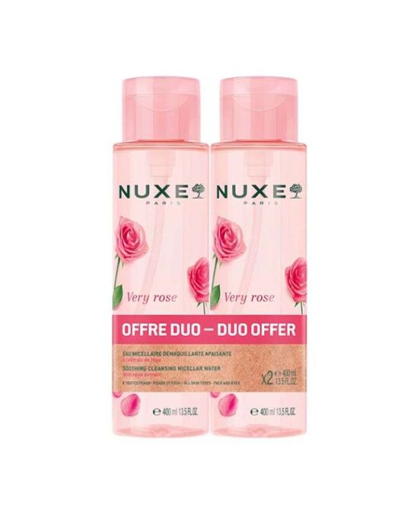 Nuxe Very Rose Eau Micellaire Démaquillante Apaisante – 2 × 400 ml