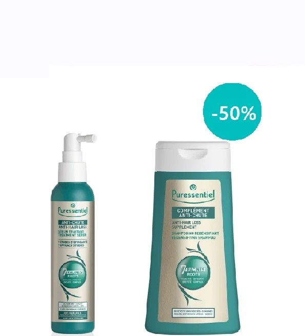 Puressentiel Anti-Chute Sérum Traitant + Shampooing Redensifiant – 150 ml + 200 ml
