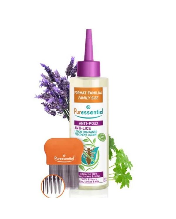 Puressentiel Anti-Poux Lotion Traitante et Peigne – 200 ml