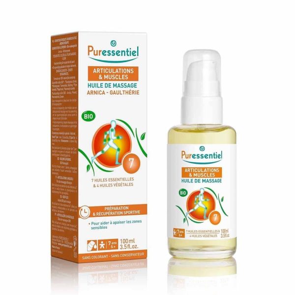Puressentiel Articulations & Muscles Huile de Massage Effort – 100 ml