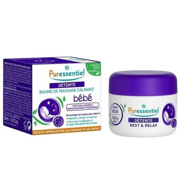 Puressentiel Sommeil Détente Baume de Massage Bébé – 30 ml