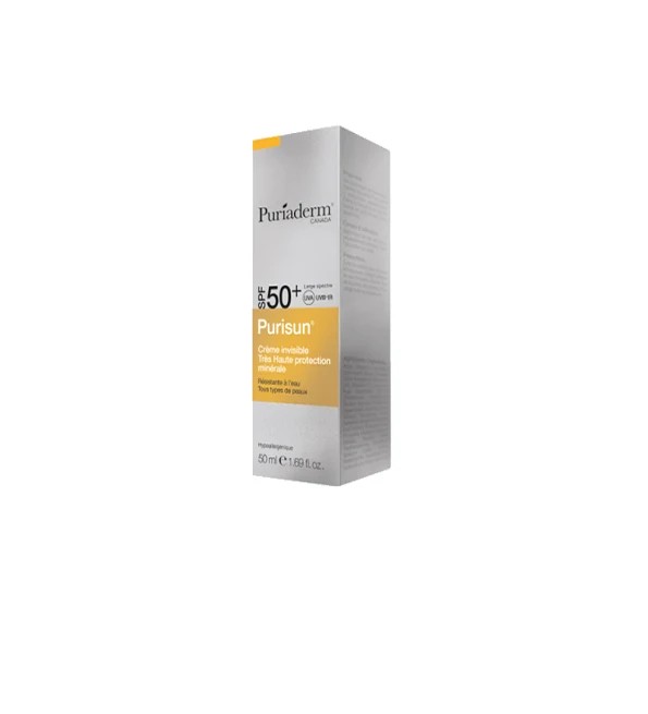 Puriaderm Purisun Crème solaire invisible SPF 50+ – 50 ml