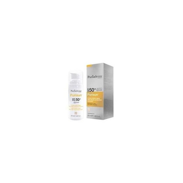 Puriaderm Purisun Crème solaire teintée claire SPF 50+ – 50 ml