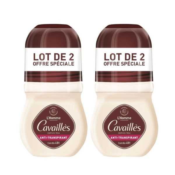 Rogé Cavaillès Homme Lot de 2 Anti-Transpirants Contrôle 48h – 2 x 50 ml