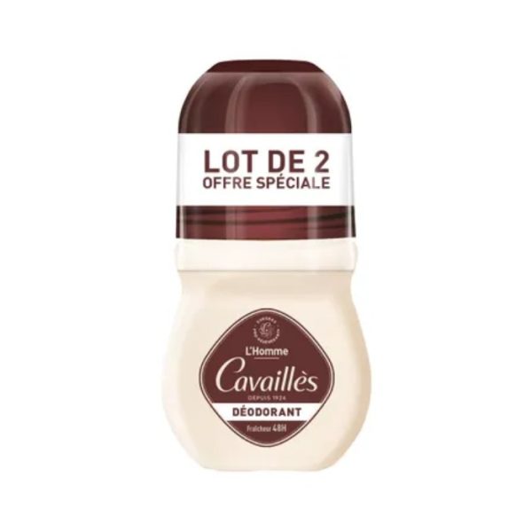 Rogé Cavaillès Homme Lot de 2 Déodorants Sans Parfum 48h – 2 x 50 ml