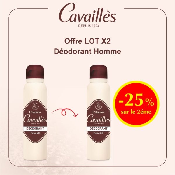 Rogé Cavaillès Lot de 2 Déodorants Fraîcheur 48h – 2 x 150 ml