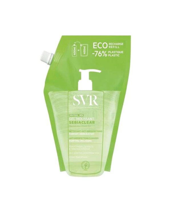 SVR Sébiaclear Gel Moussant Éco-Recharge – 400 ml