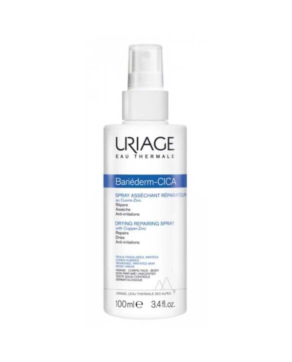 Uriage Bariéderm Cica-Spray Asséchant Cuivre-Zinc – 100 ml