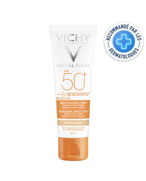 Vichy Capital Soleil Soin Anti-Taches Teinté 3 en 1 SPF 50+ – 50 ml